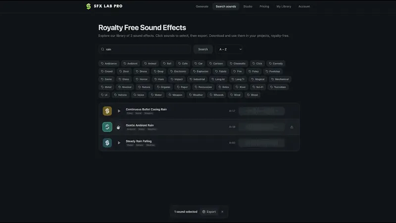 SFX Lab Pro screenshot 1 (video preview)