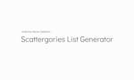 Scattergories List Generator image