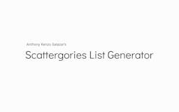 Scattrgories List Generator media 1