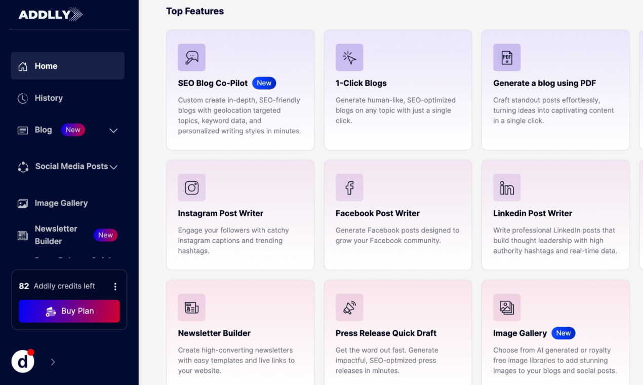 Media Addlly ai - Nhà văn AI, Copilot Blog SEO, phương tiện truyền thông xã hội & công cụ tiếp thị 2