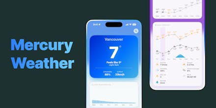 Wetter-App-Benutzeroberfläche, die präzise Wettervorhersagedetails auf einem iPhone-Bildschirm zeigt.