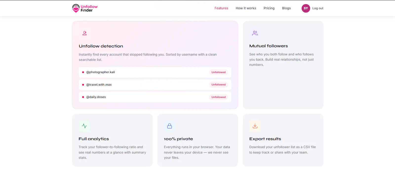 Unfollow Finder screenshot 3