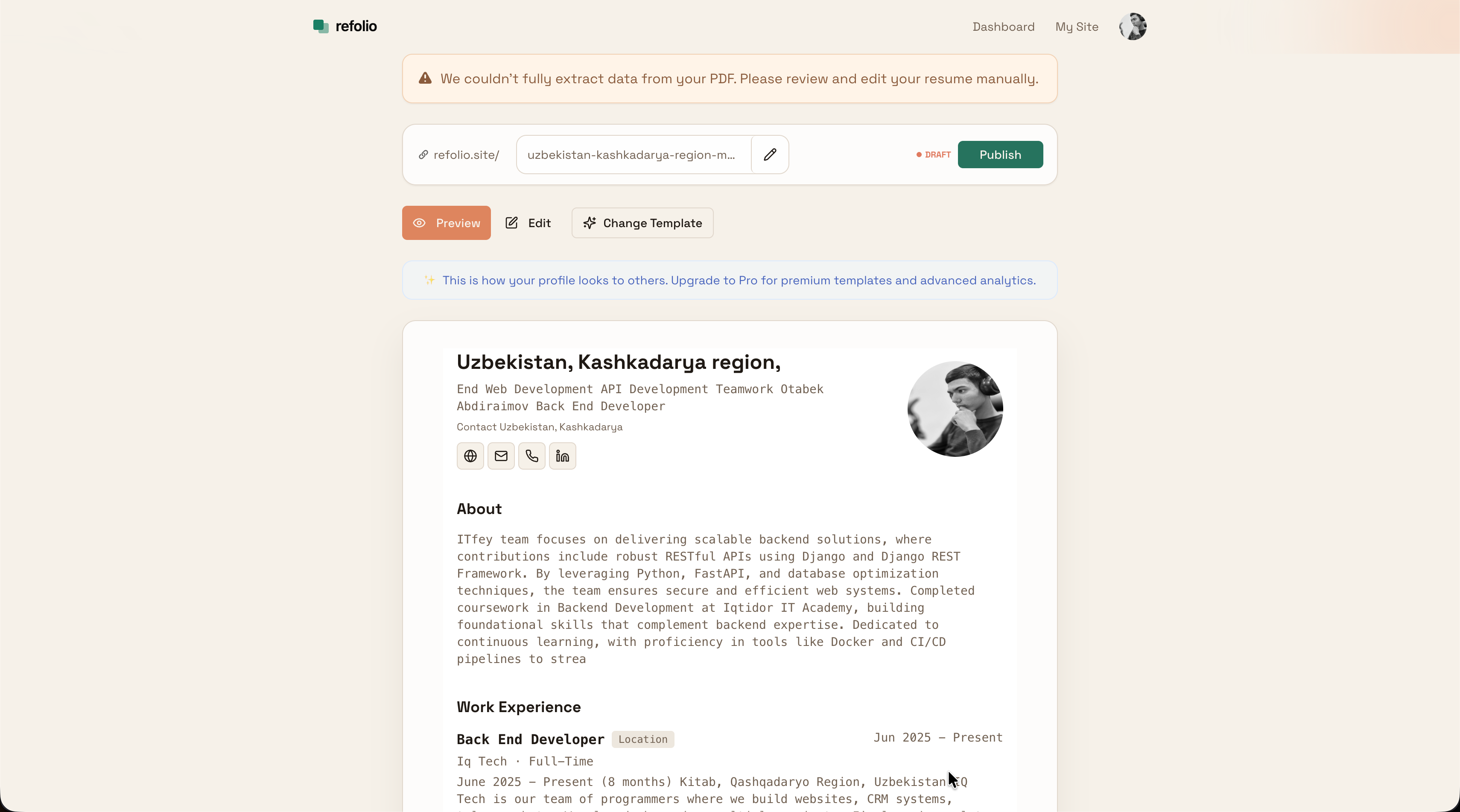 Refolio - Screenshot 4 showing product features and functionality
