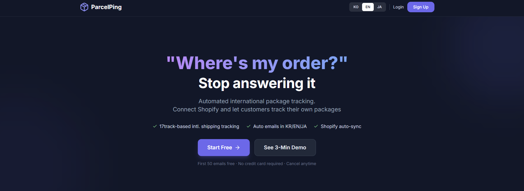 ParcelPing gallery image