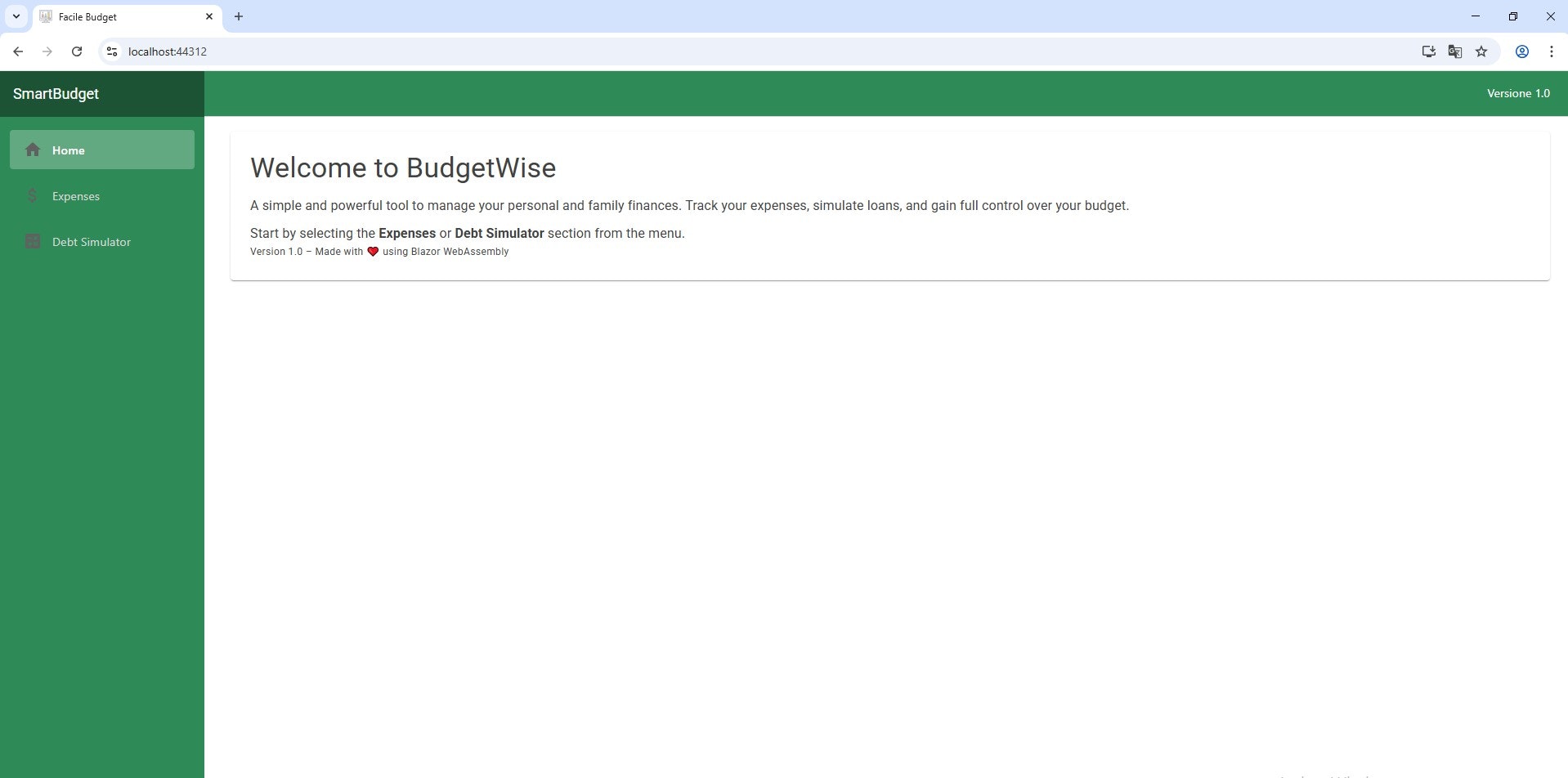 Smartbudget: Full-Source Blazor Finance - Verfolgen Sie Ihre Ausgaben mit einer lokalen C# Finance-App. Medien 1