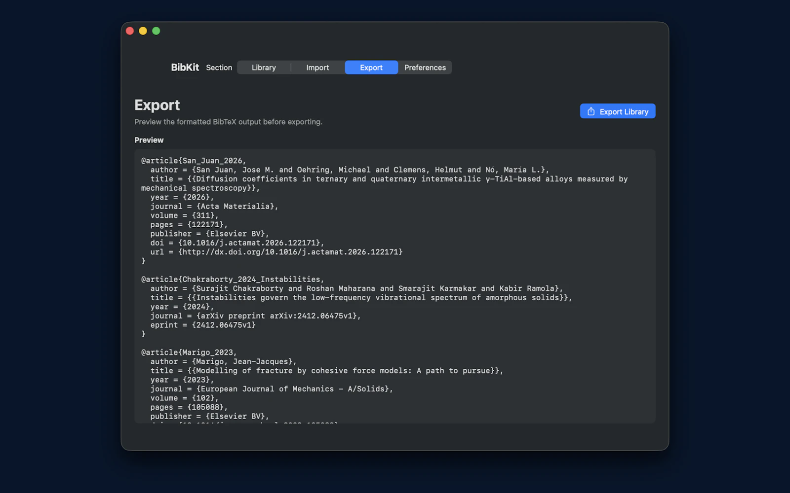BibKit screenshot 4
