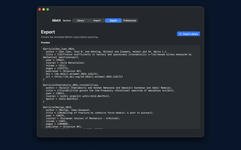 BibKit screenshot 4