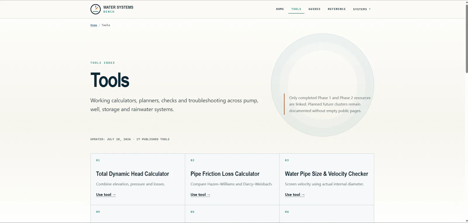 Water Systems Bench screenshot 3