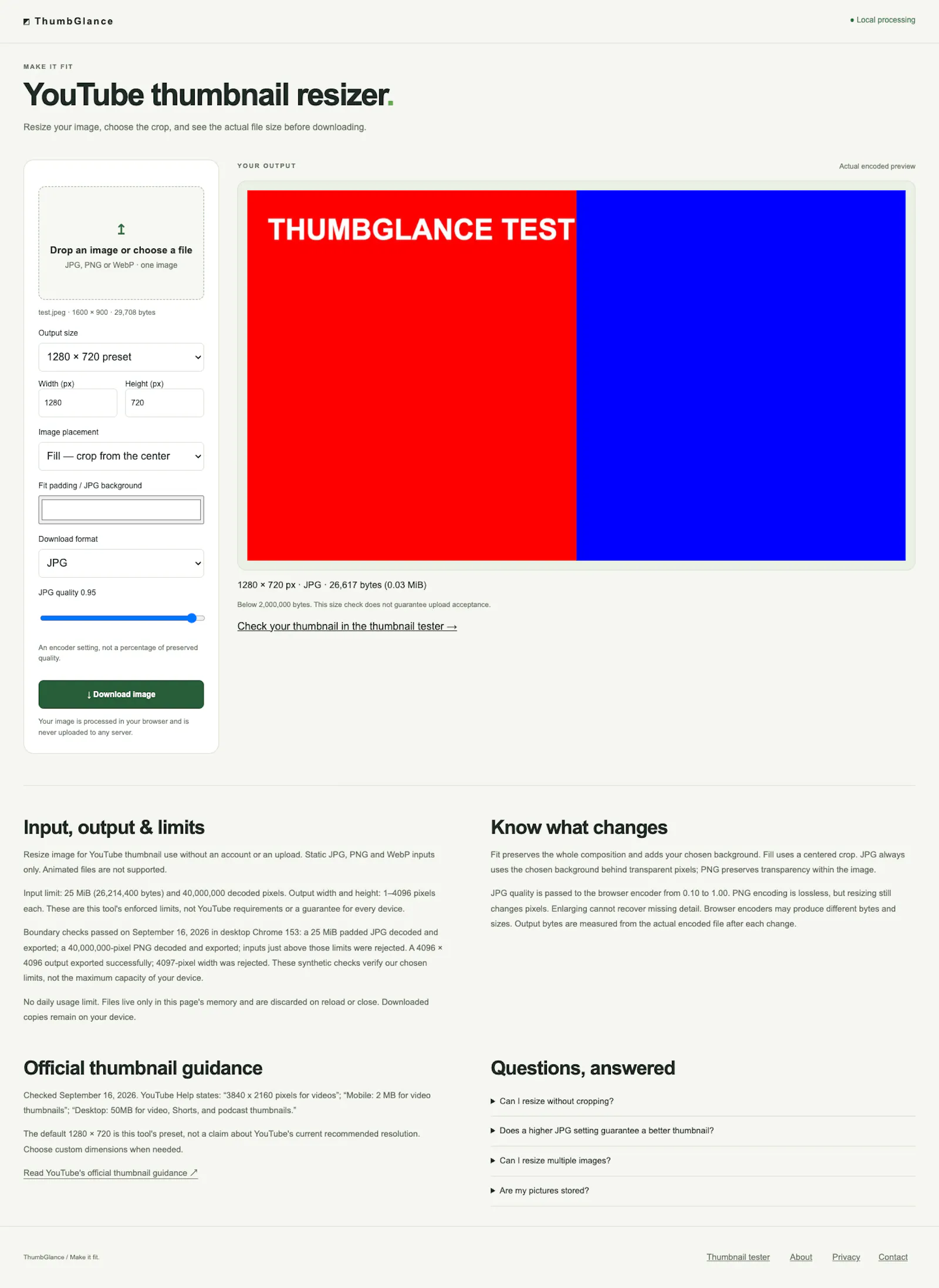 ThumbGlance screenshot 1