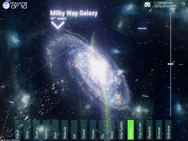 Powers of 10: VR/iOS app & Universe sim gallery image