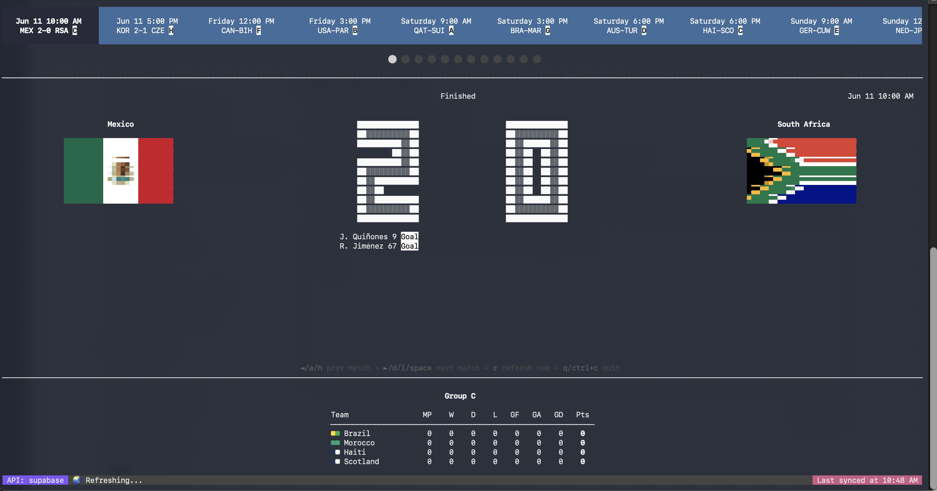 World Cup 2026 CLI Dashboard 