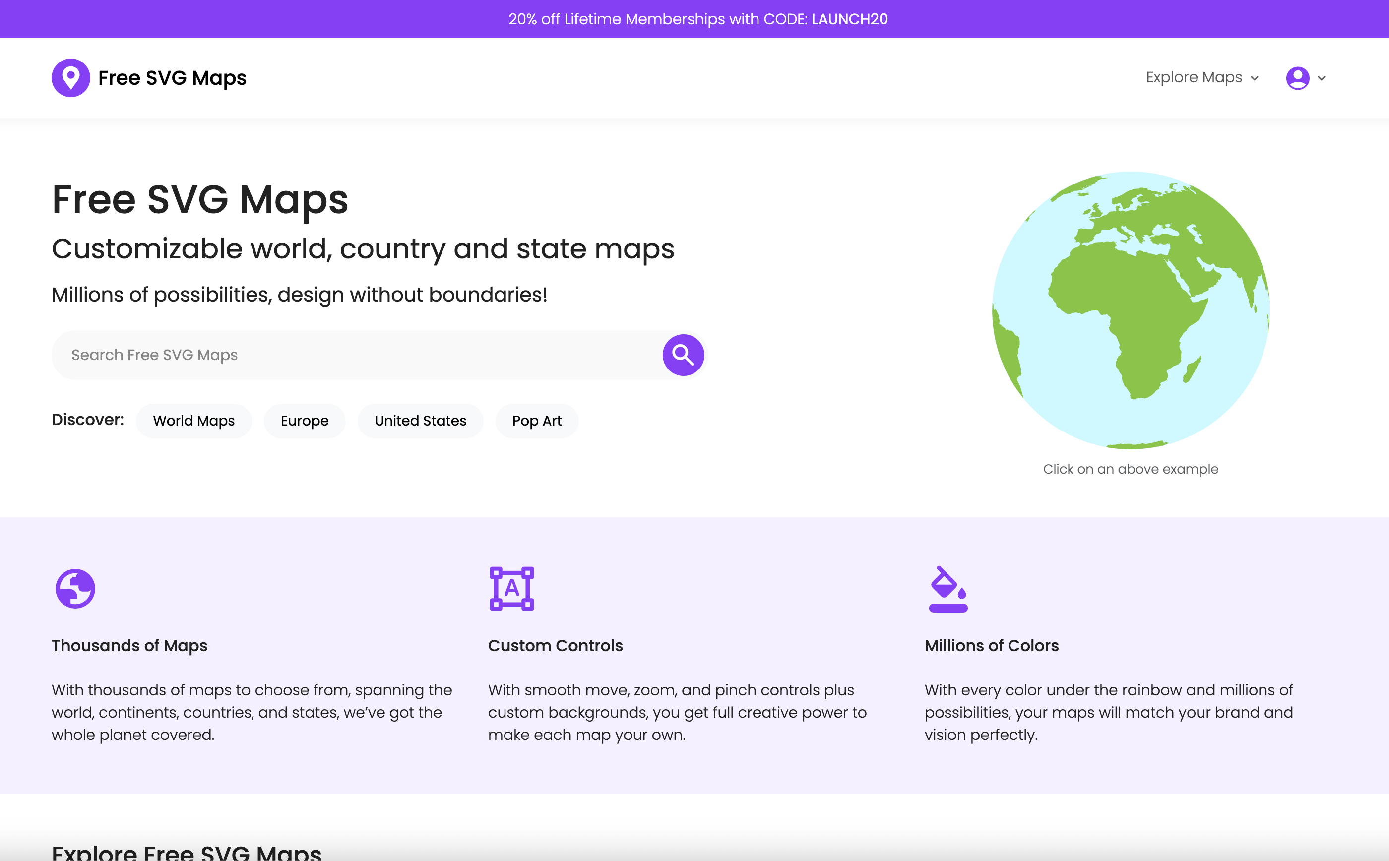 Free SVG Maps - Main product screenshot demonstrating key features and user interface