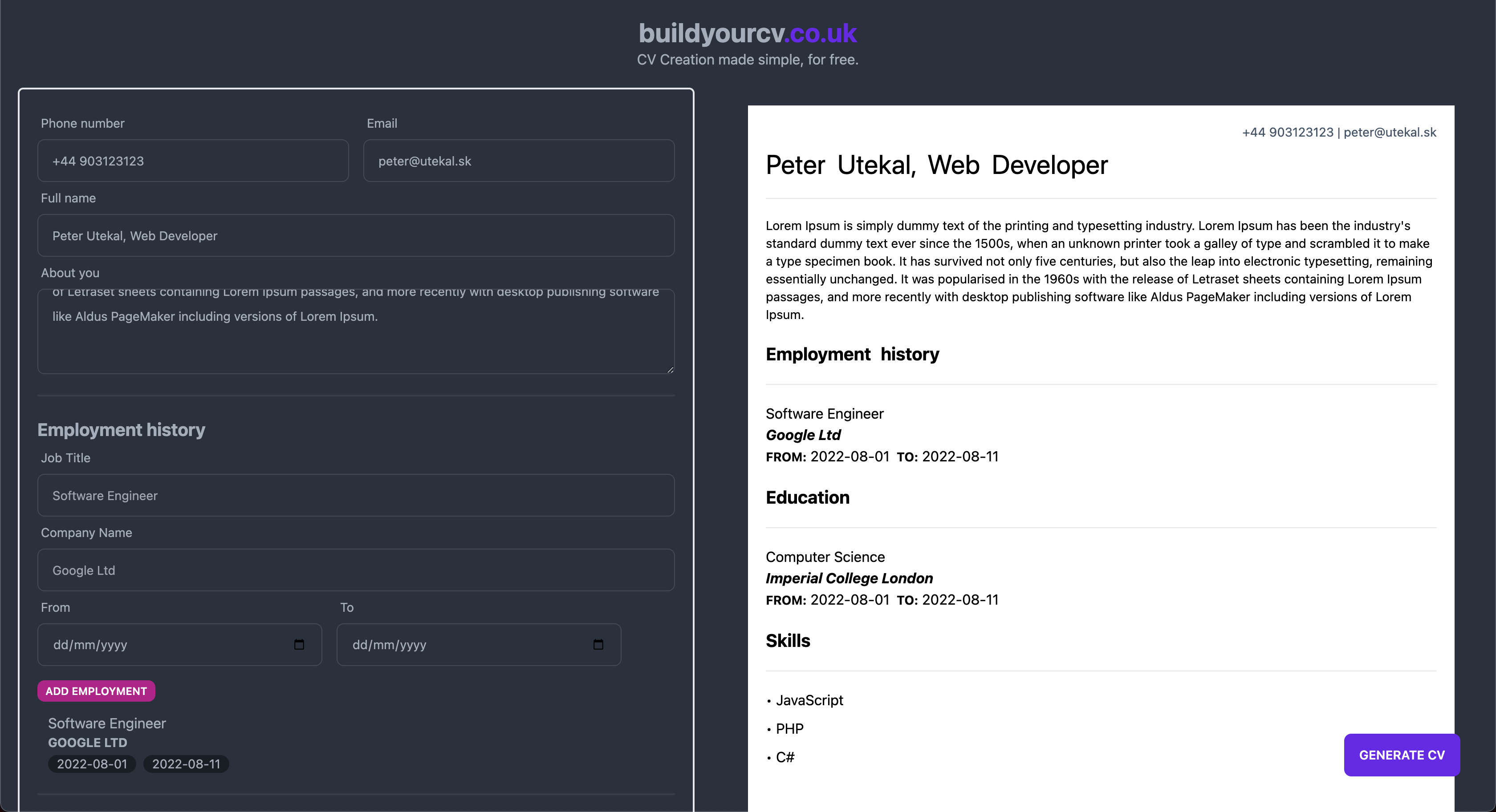 Média Construisez votre CV 1