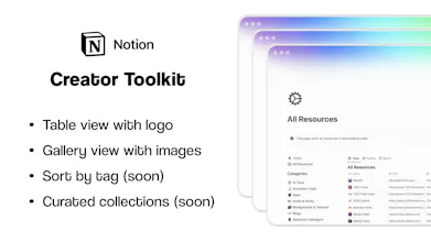 Creator Toolkit in Notion gallery image