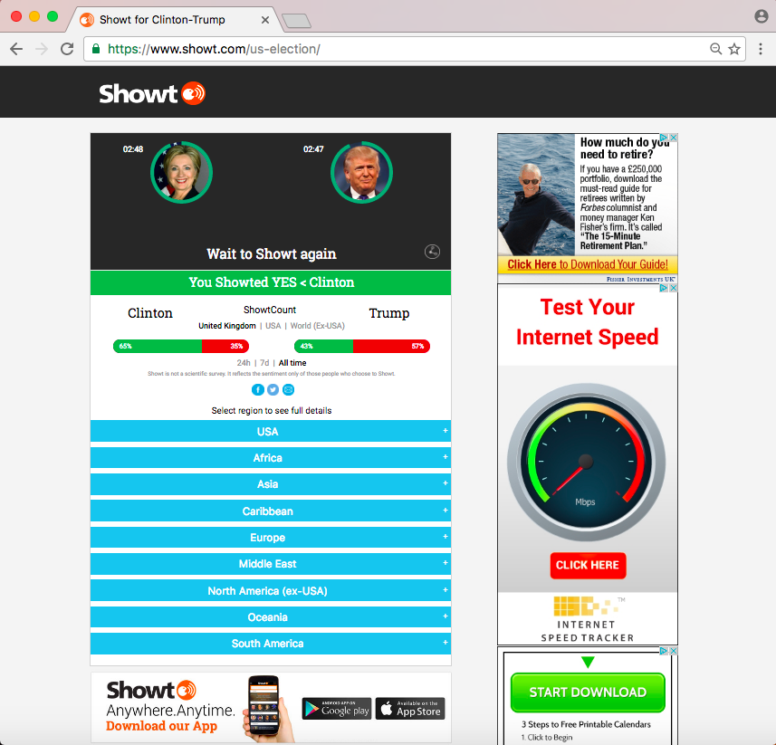 Showt US Election Global Sentiment Poll gallery image
