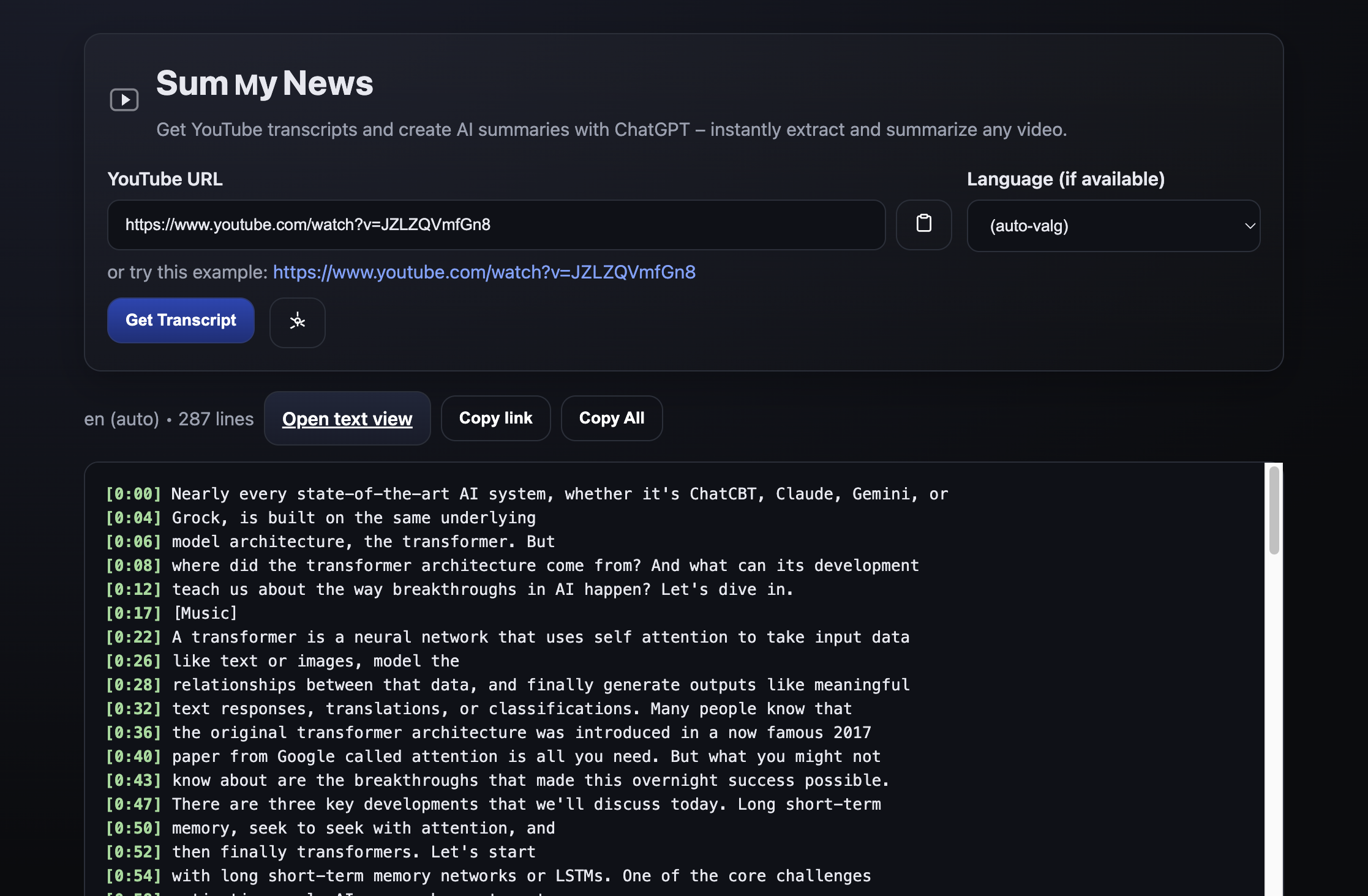 Summy News - Summarize Youtube videos gallery image
