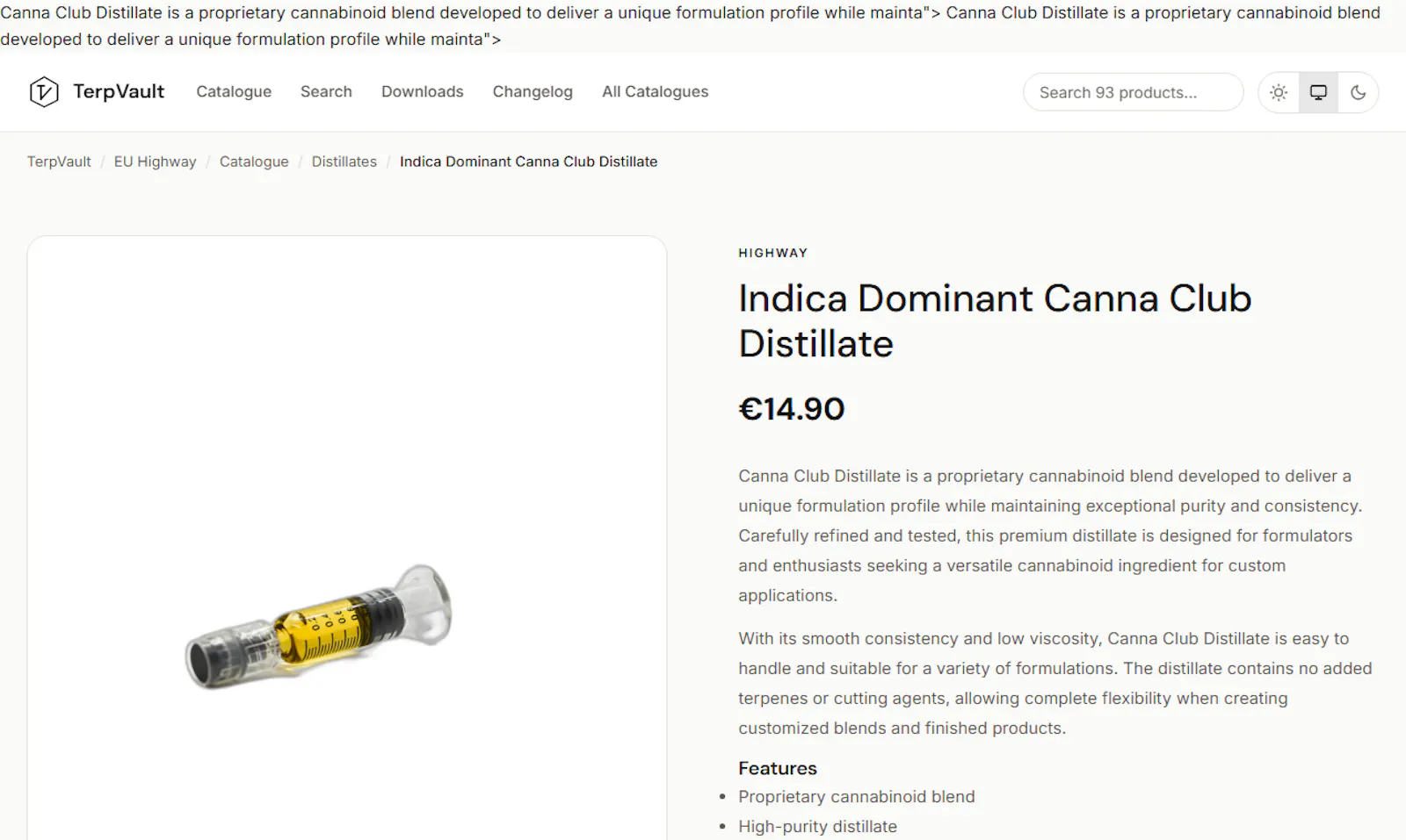 Terpene Supplier Catalogues — TerpVault screenshot 3