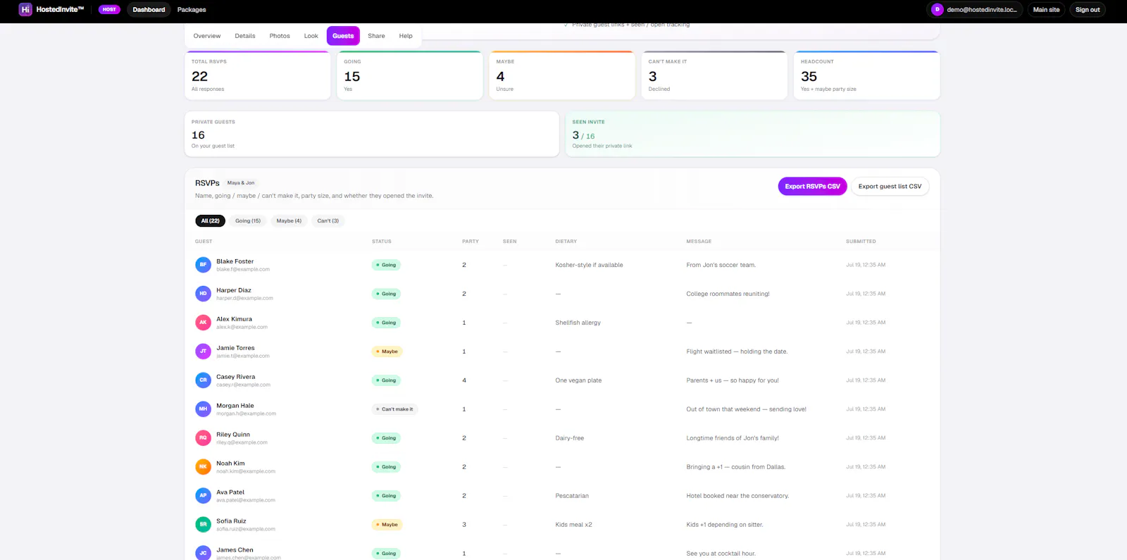 HostedInvite screenshot 3