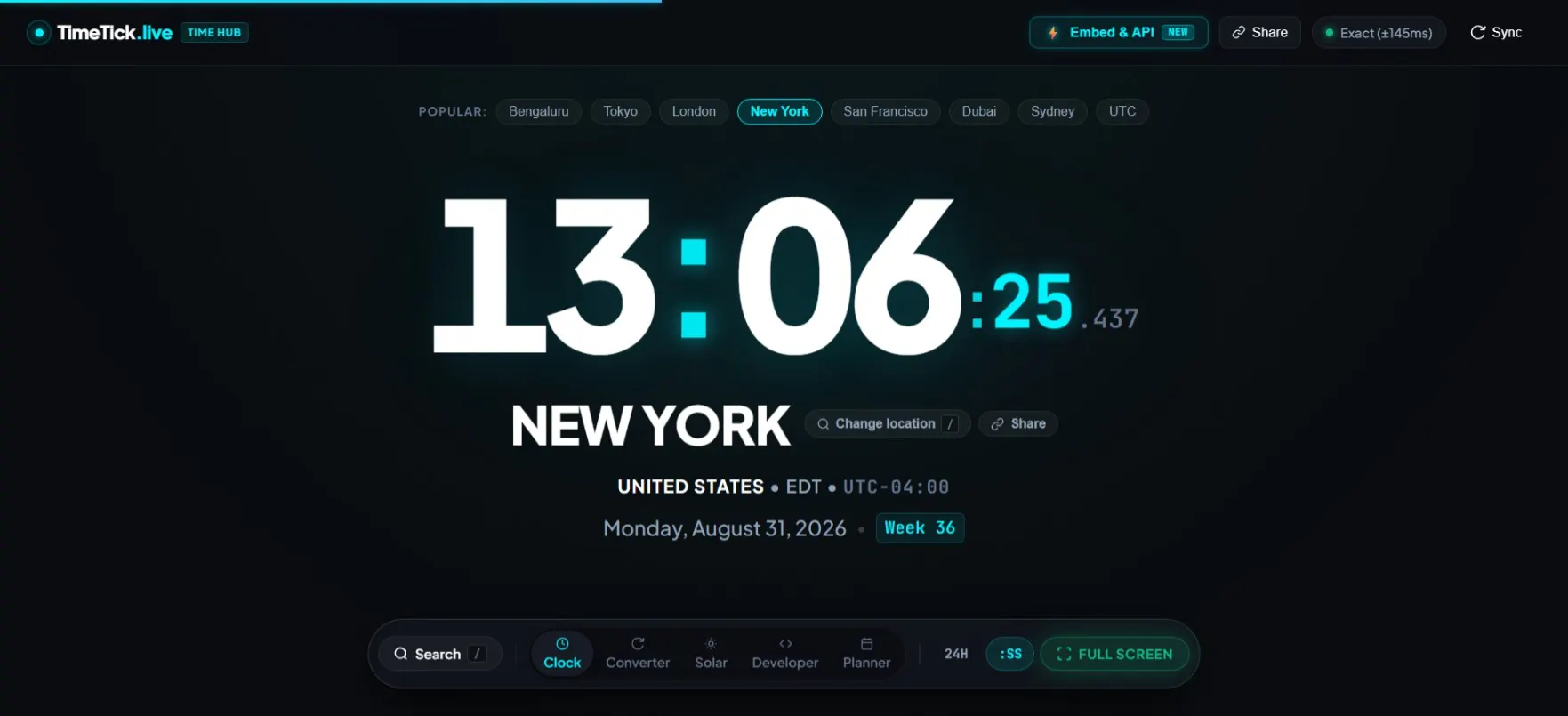 TimeTick.live — Modern Atomic Clock gallery image