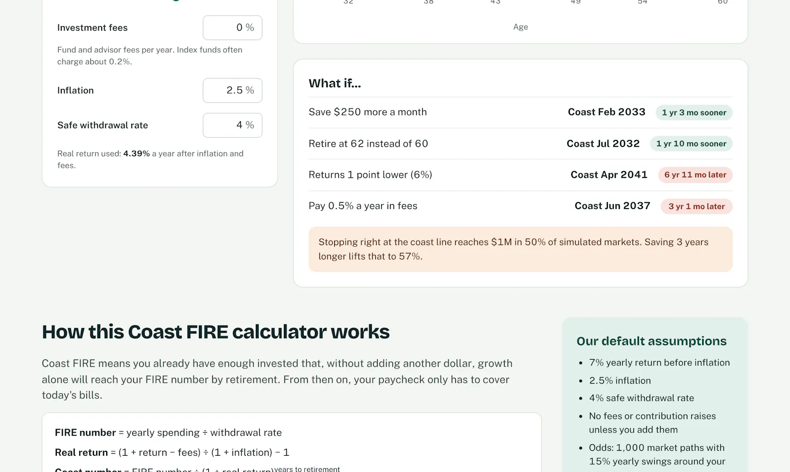 Coast FIRE Planner screenshot 3
