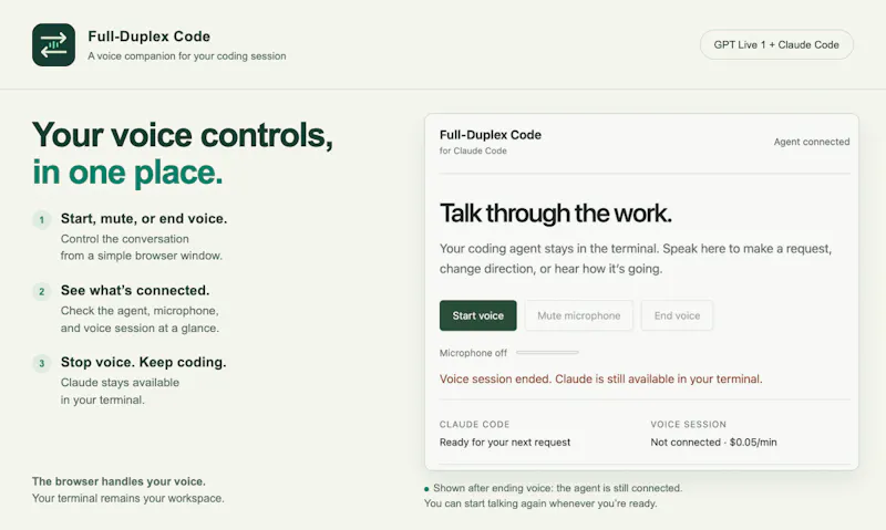 Full-Duplex Code screenshot 3