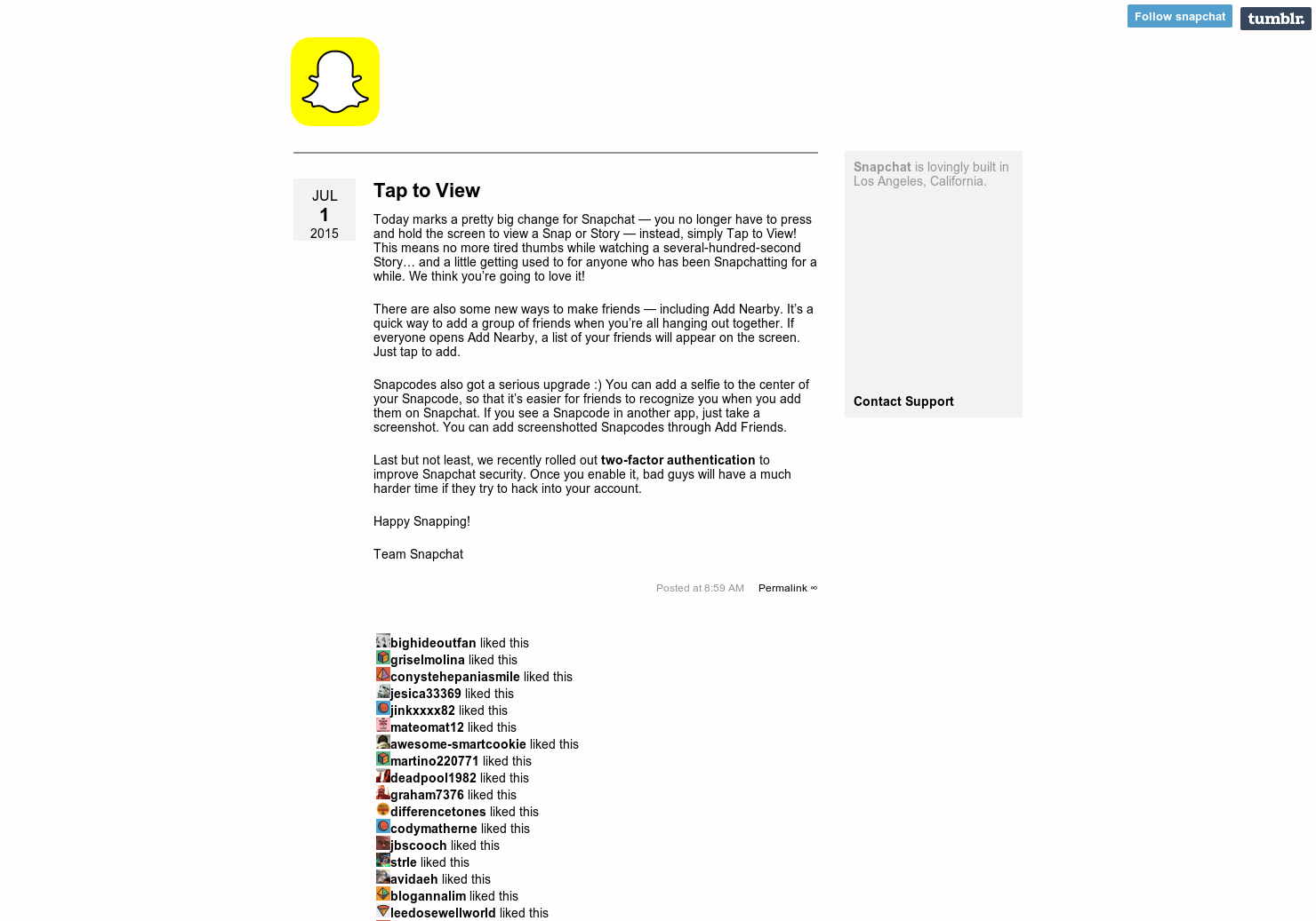 Snapchat Tap-To-View