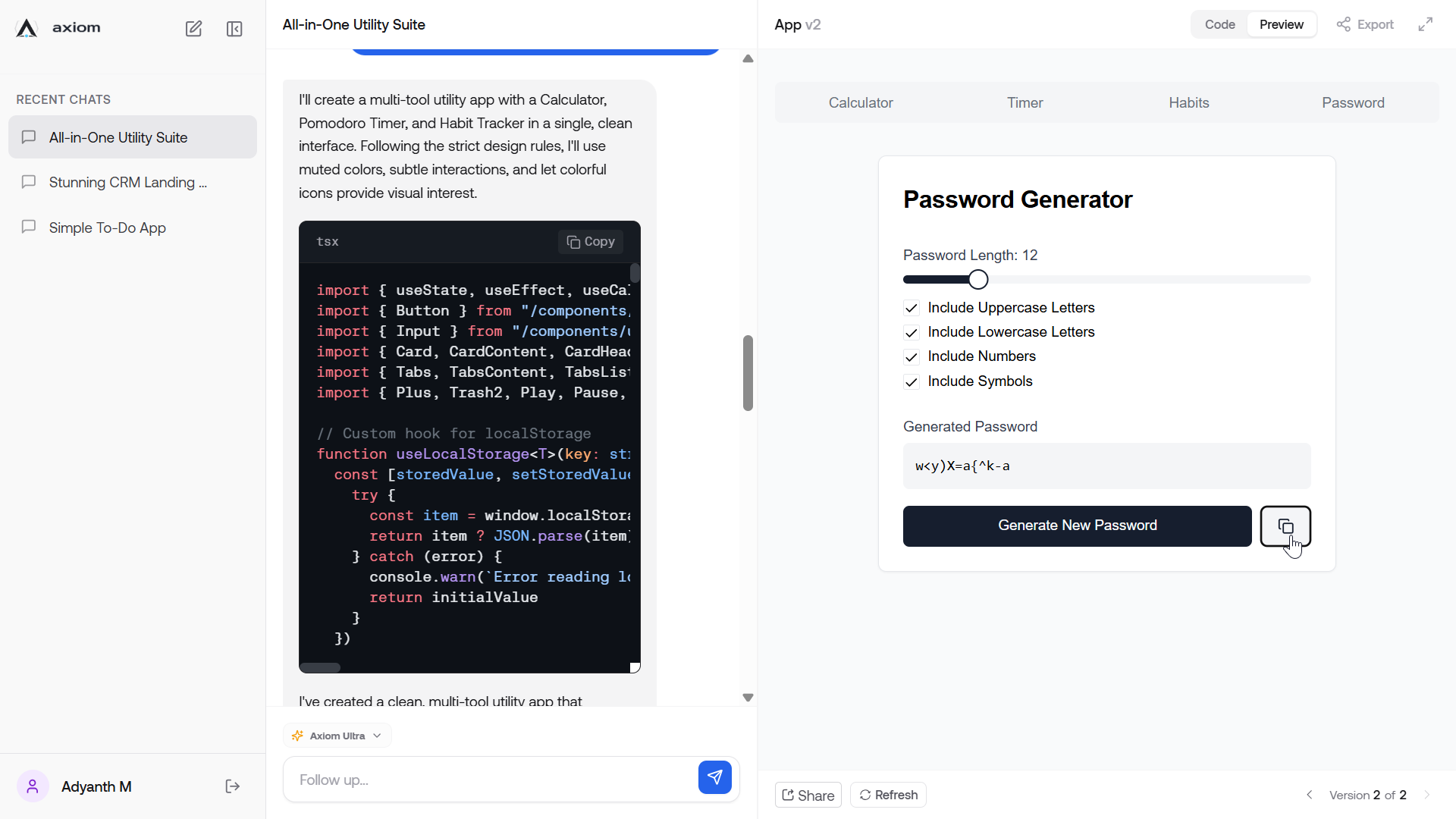 Axiom Coder - Screenshot 3 showing product features and functionality