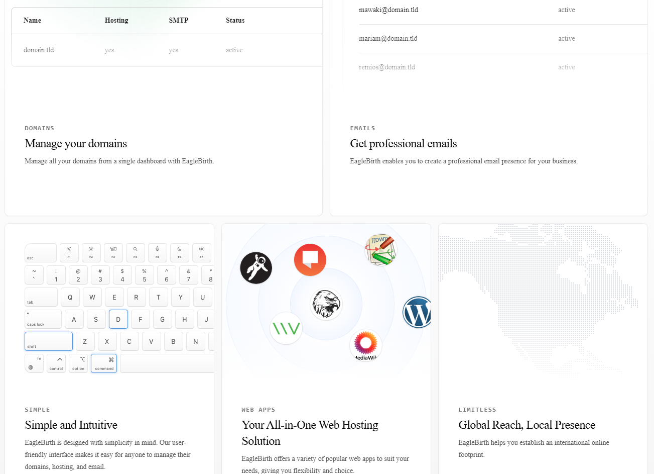 Eaglebirth - Web hosting con app, e -mail e relè SMTP media 2