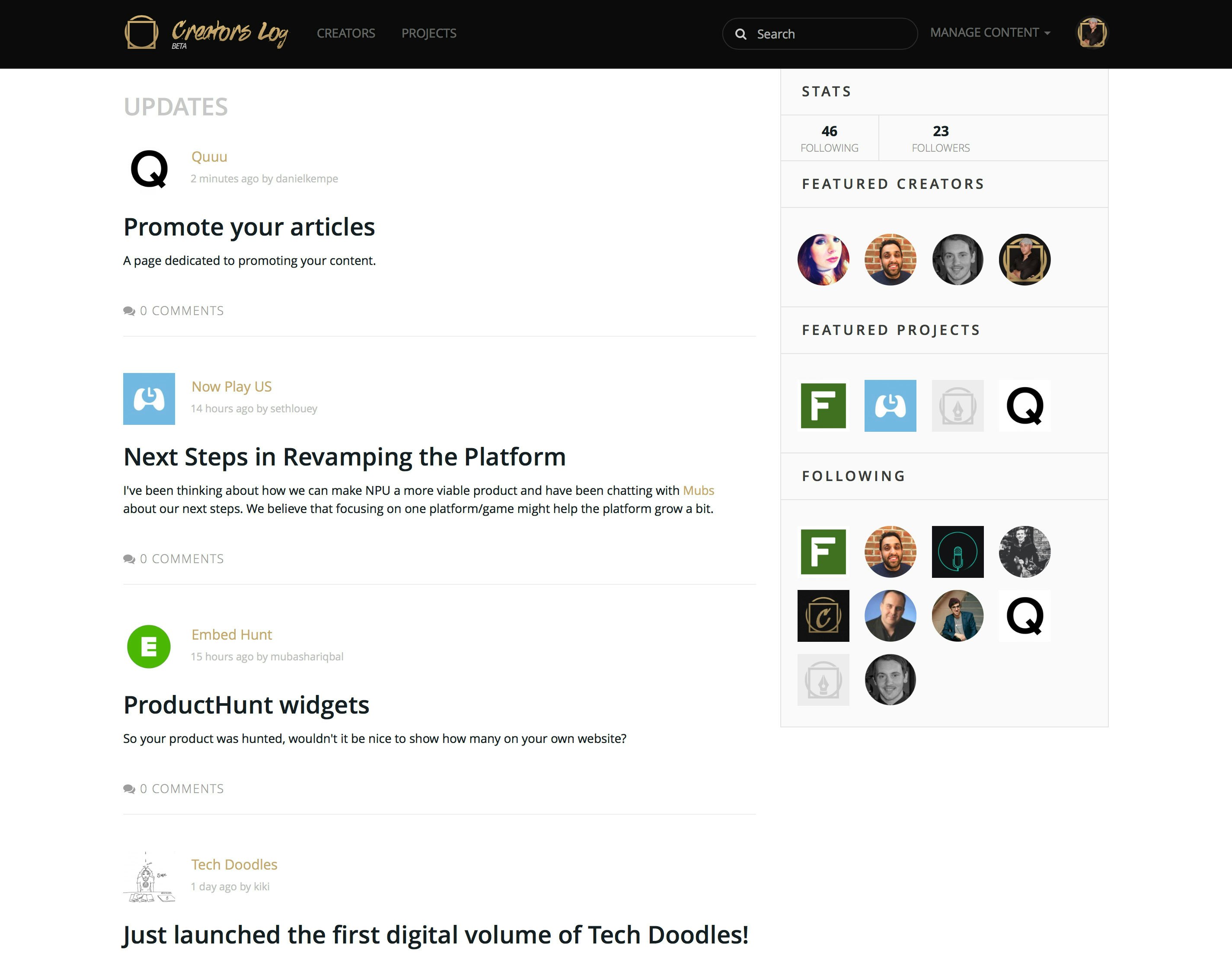 Creators Log gallery image