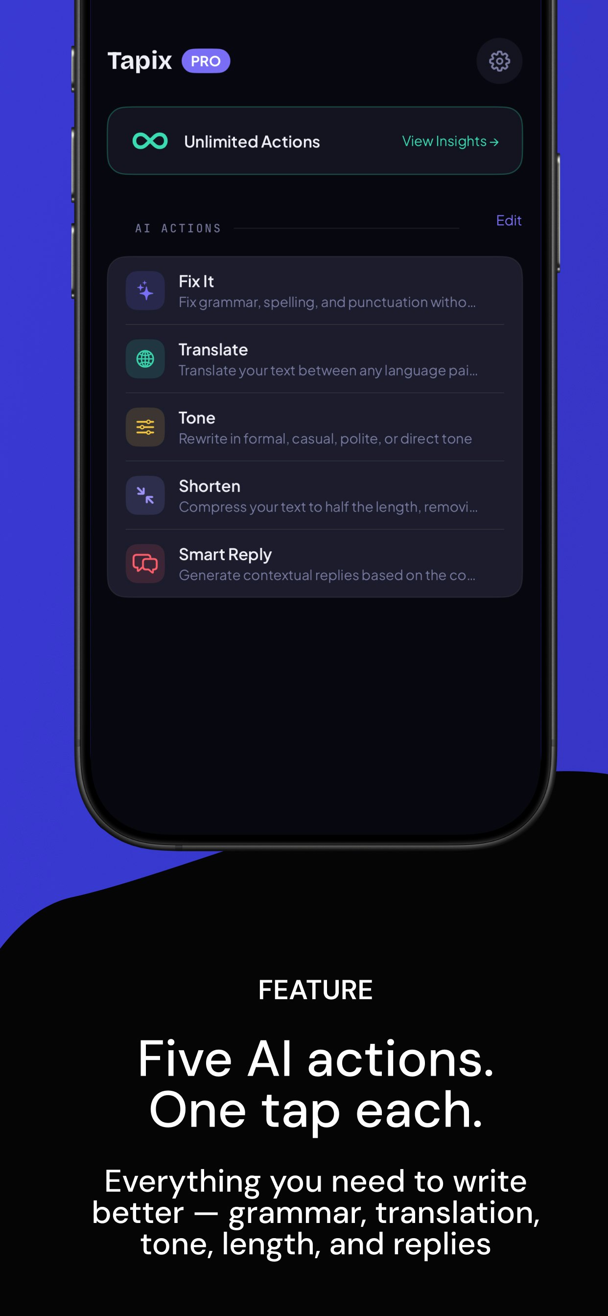 Tapix - Your AI Writing Keyboard  media 2