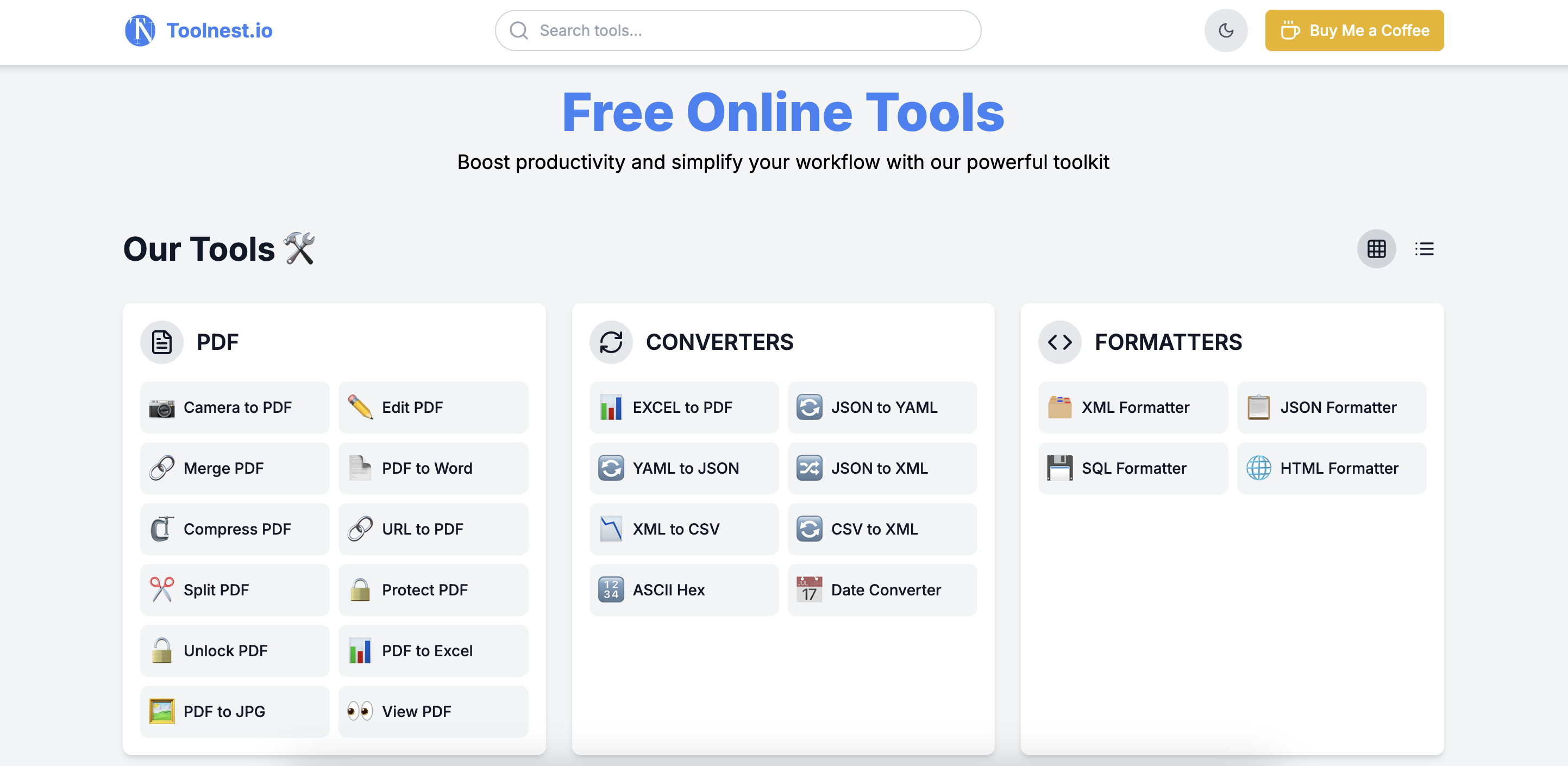 ToolNest.iO - PDF, dosya dönüştürme, biçimlendirmeler ve daha fazlası için çevrimiçi araçlar medya 2