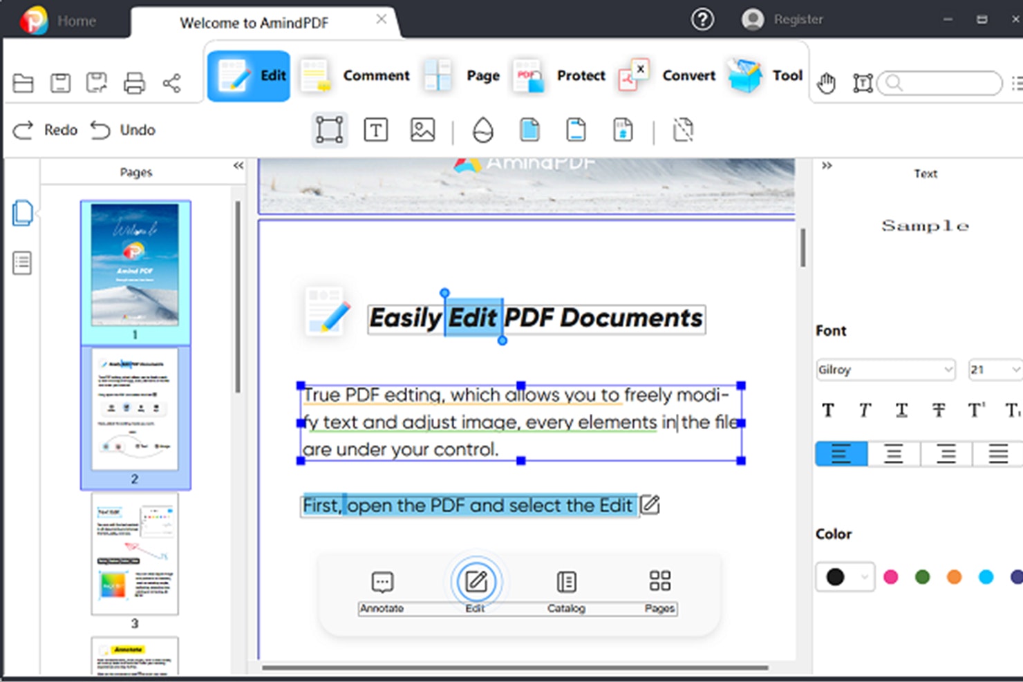 Editor de amindpdf media 1