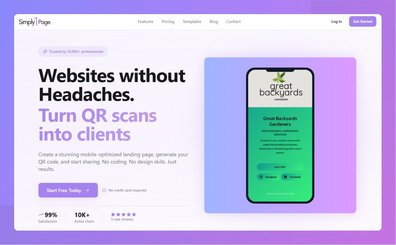 Simply One Page gallery image