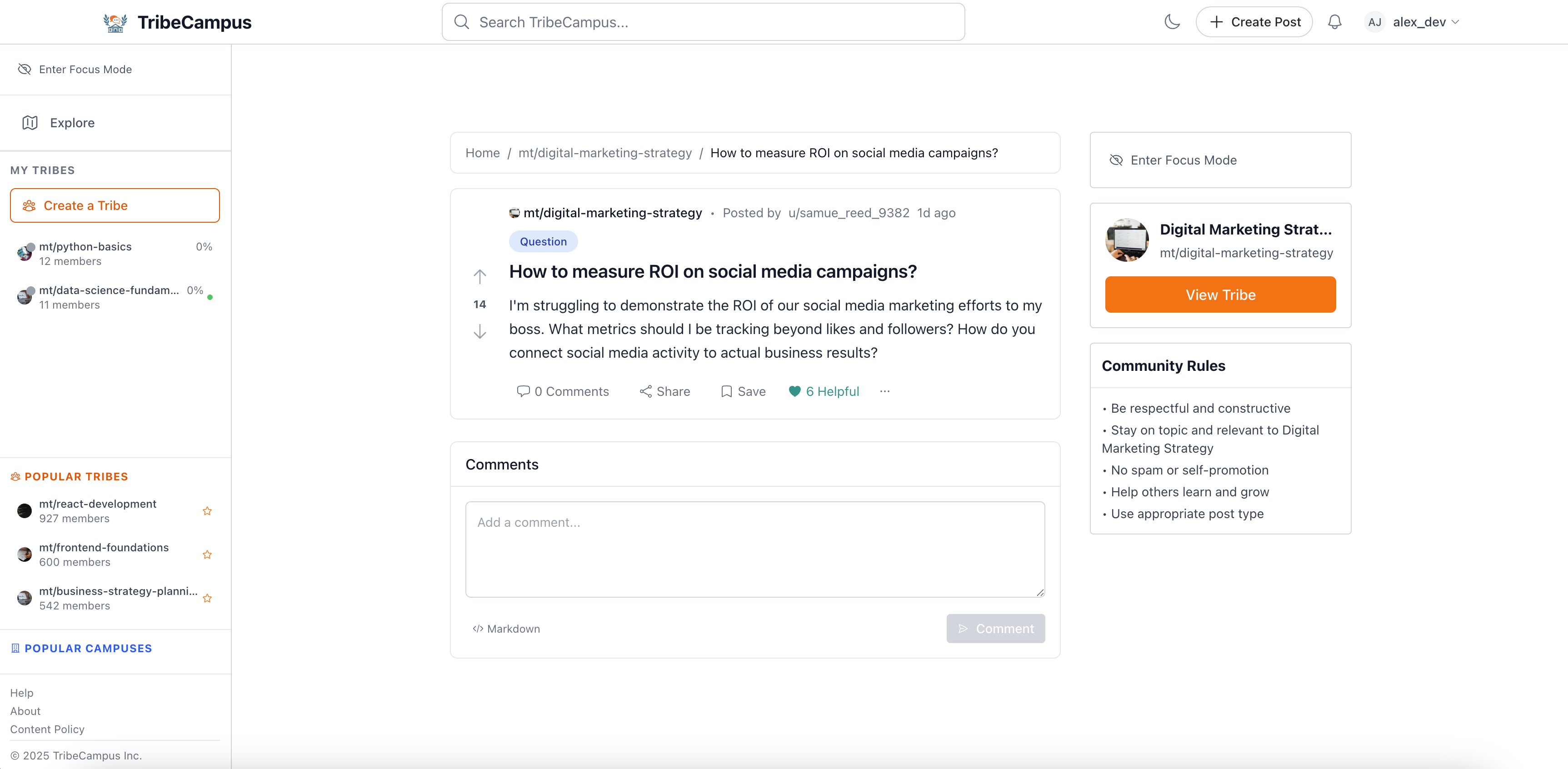 Tribecampus - Een sociaal leerplatform geïnspireerd door Reddit media 5