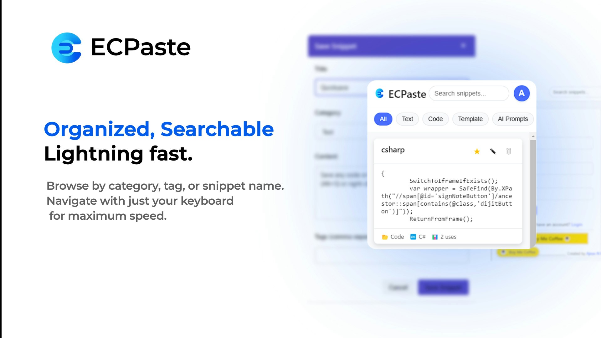 Ecpaste - ตัวจัดการตัวอย่างสมาร์ทของคุณ media 4