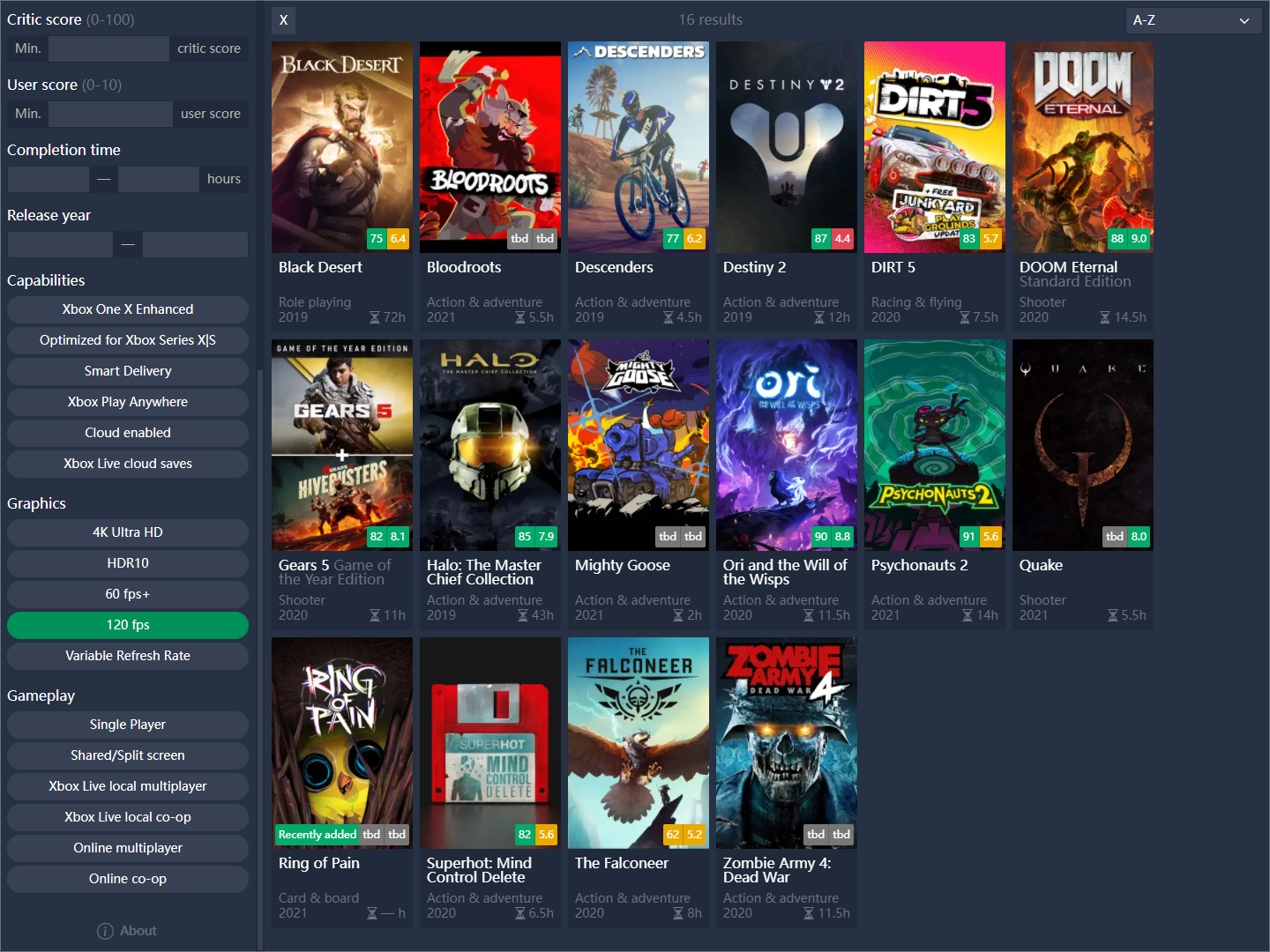 XBOX GAME PASS LIBRARY BROWSER gallery image
