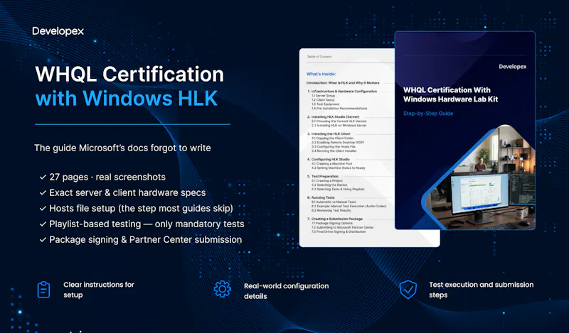 WHQL Certification Guide with HLK screenshot 1