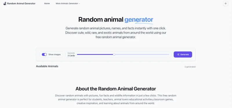 Random Animal Generator screenshot 1