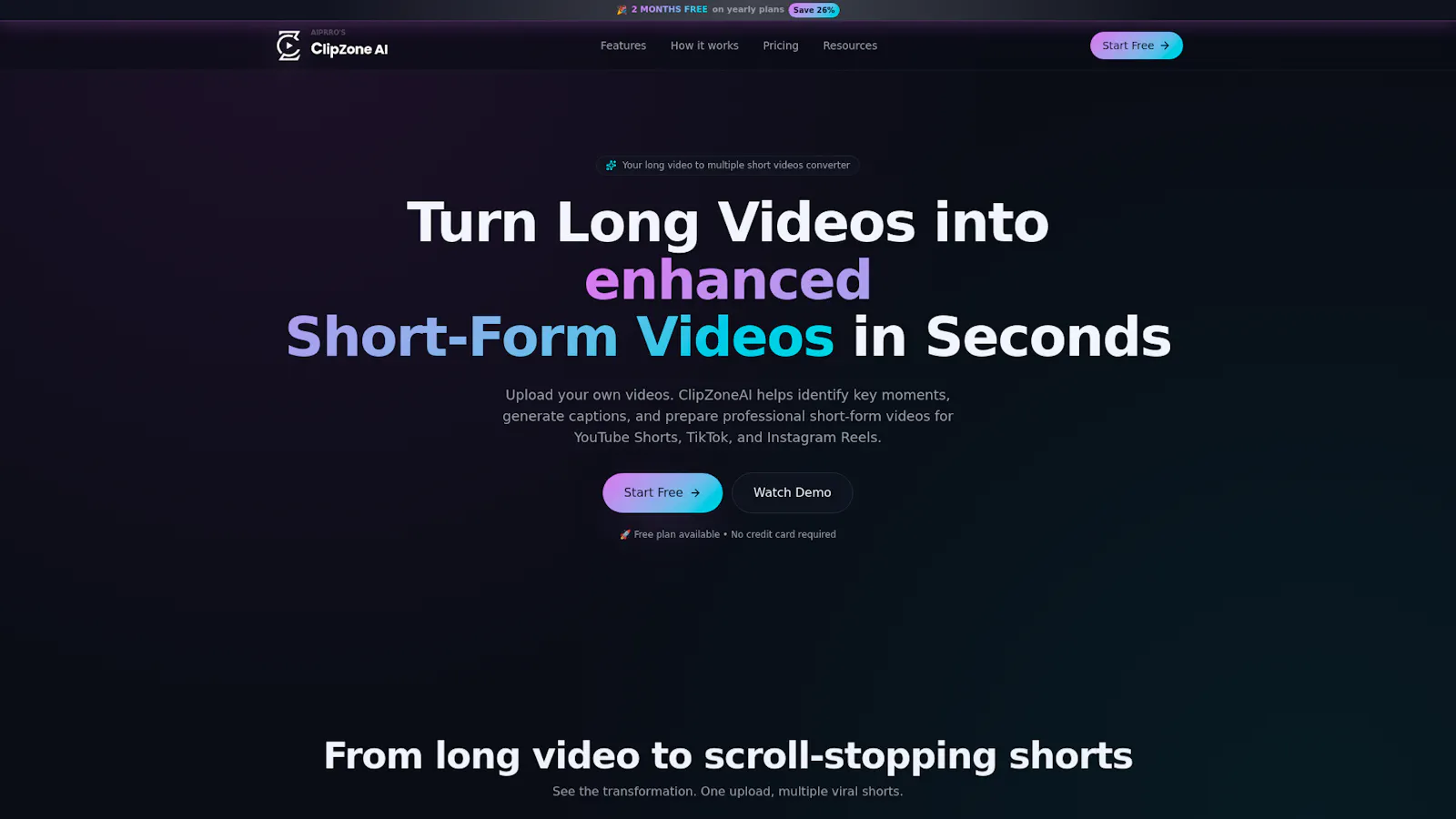 ClipZoneAI.com screenshot 2