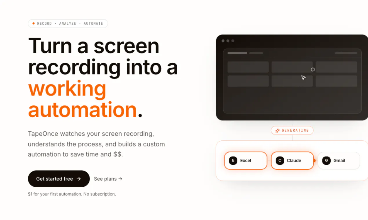 Turn screen recordings into automations gallery image