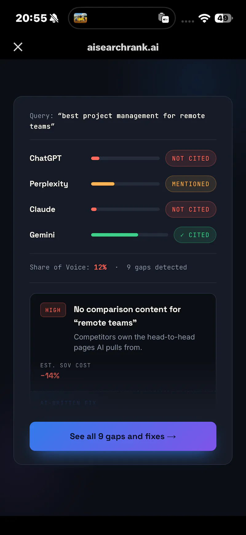 AI Search Rank screenshot 2