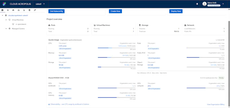 Cloud Acropolis Kubernetes screenshot 4