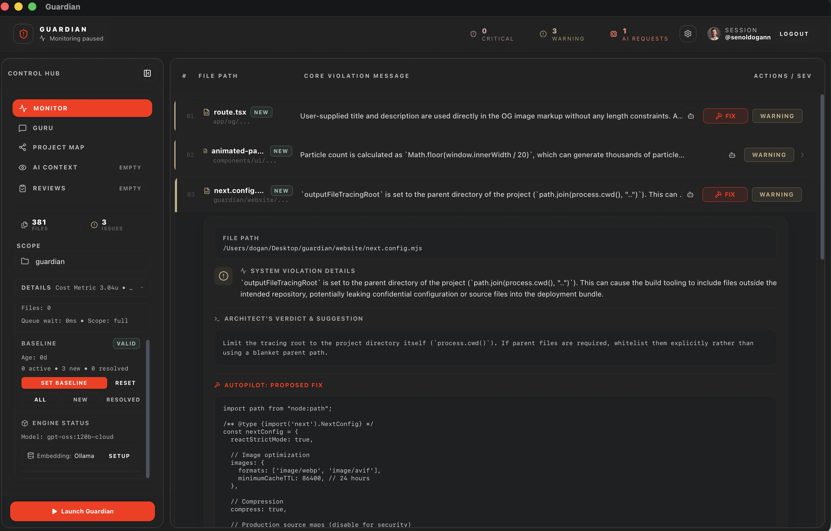 Guardian IDE screenshot 1