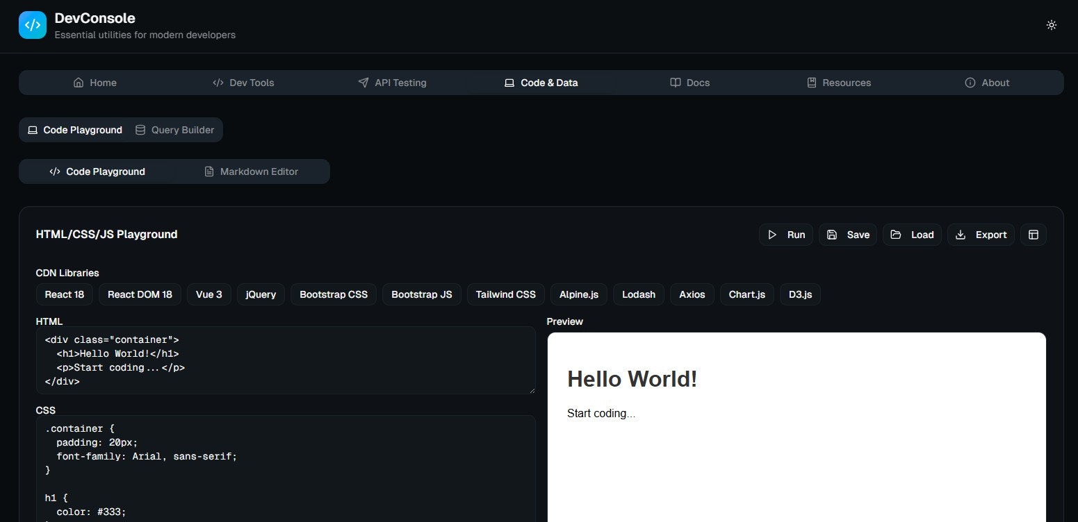 DevConsole gallery image
