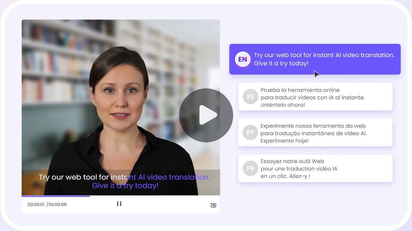 Mídia 1 de HitPaw Online AI Video Translator