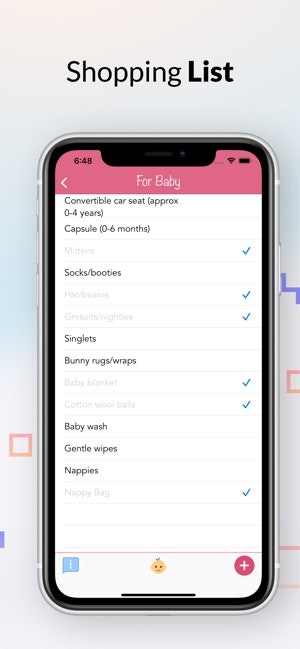 Baby Checklist App - Shopping List gallery image