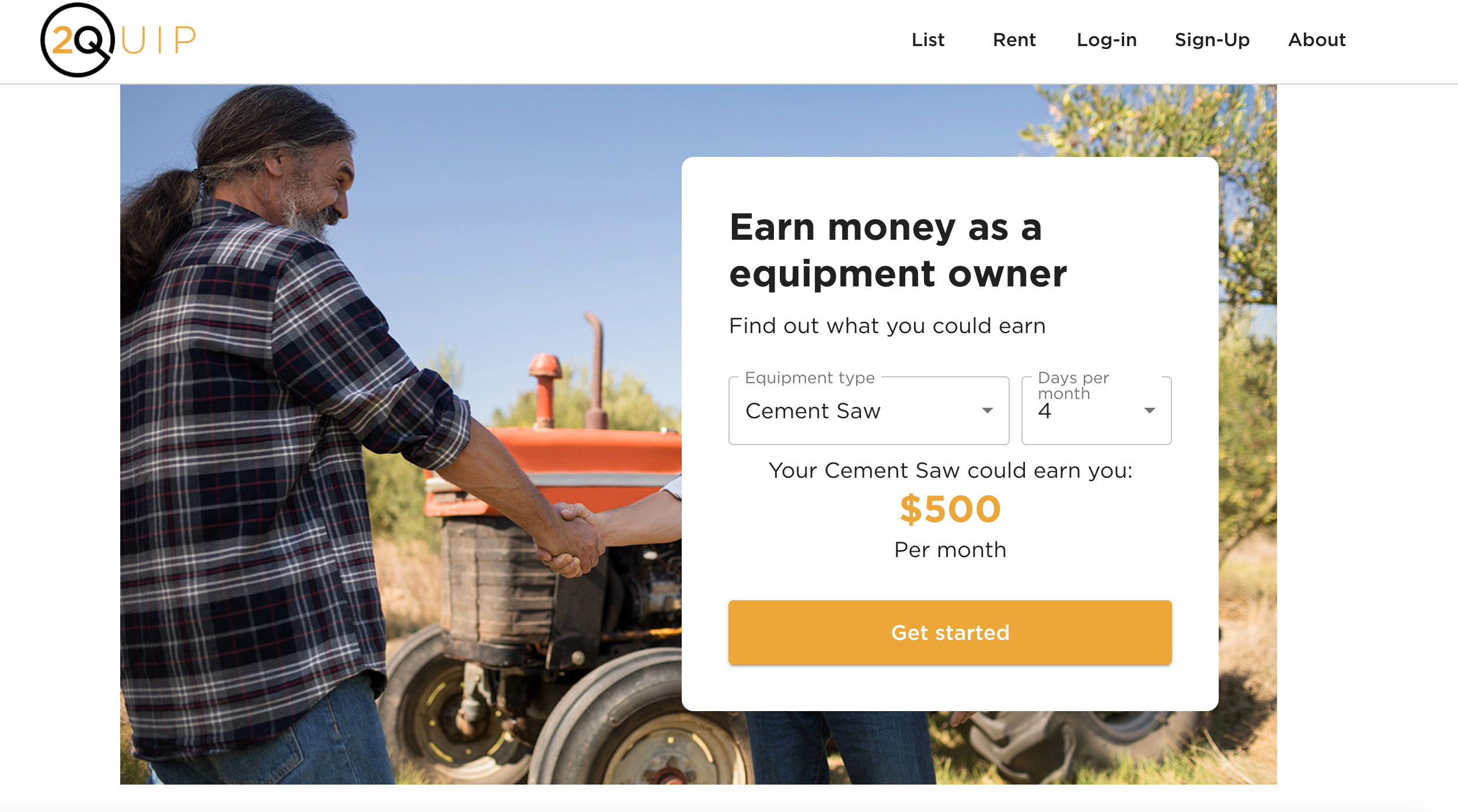 2Quip Equipment Sharing Marketplace gallery image