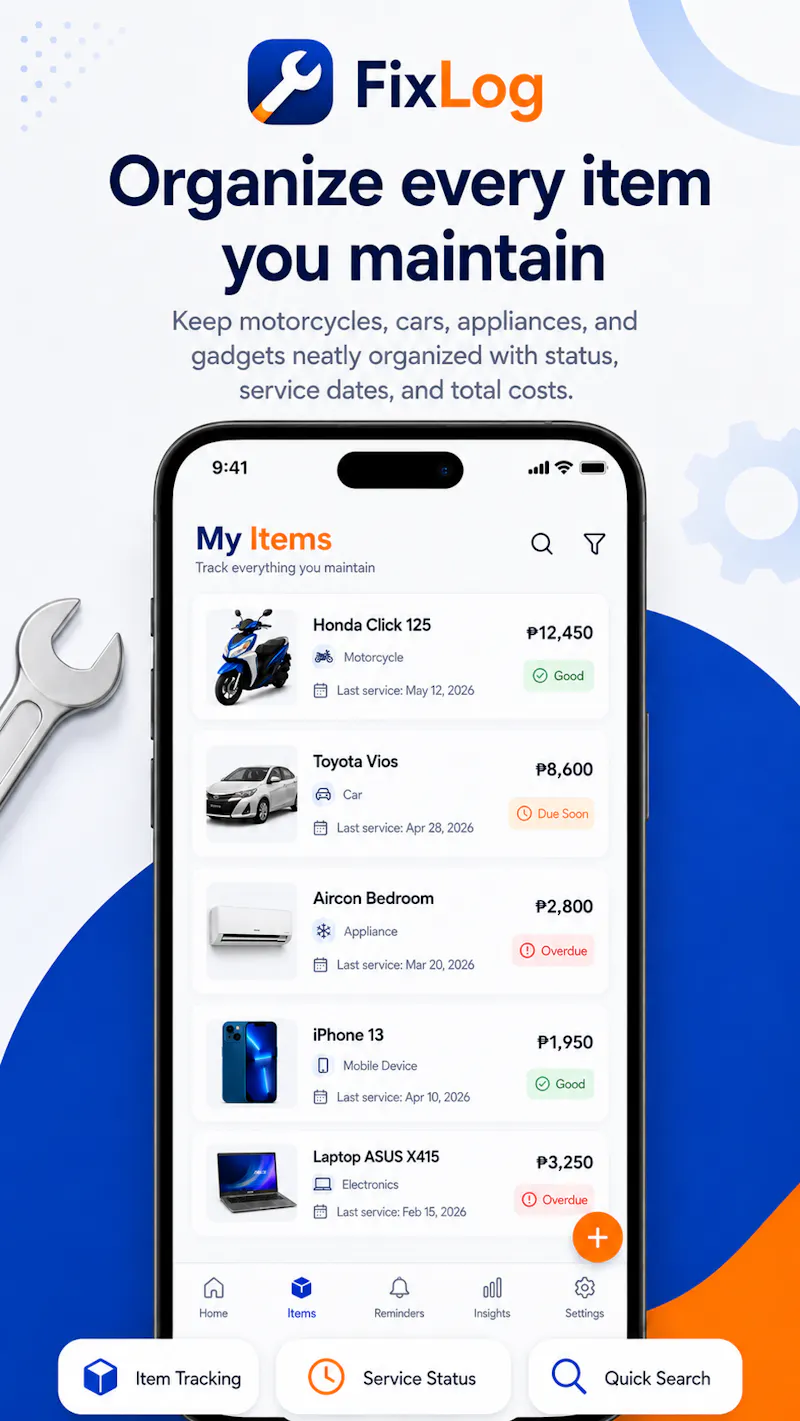 FixLog: Repair Tracker screenshot 2