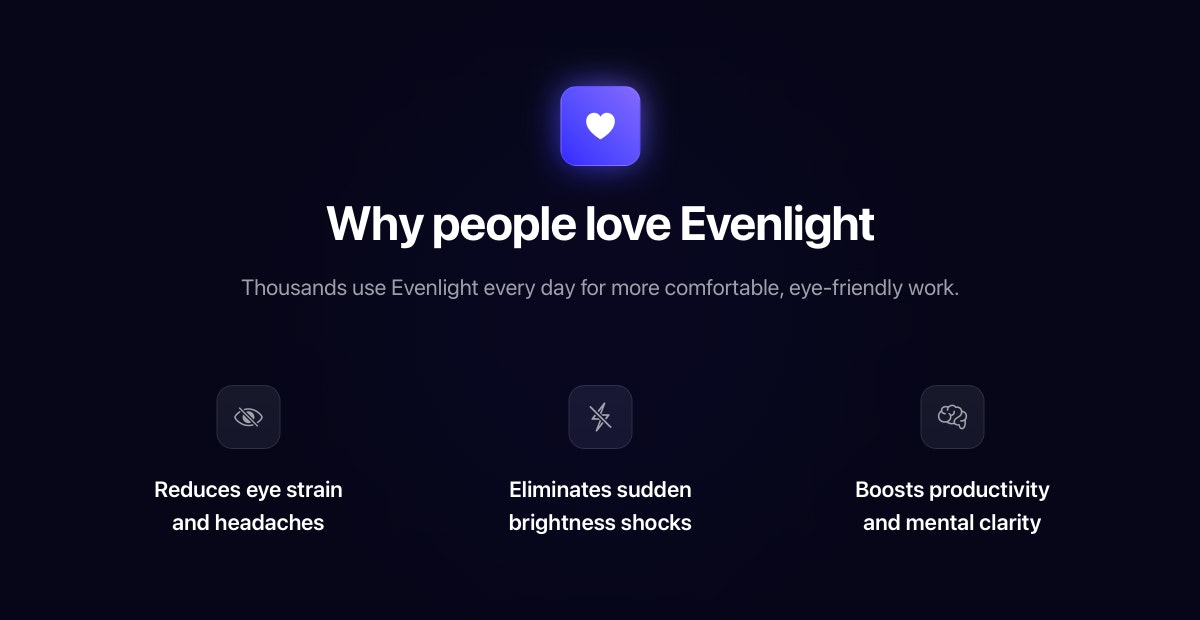 Evenlight - Screenshot 3 showing product features and functionality