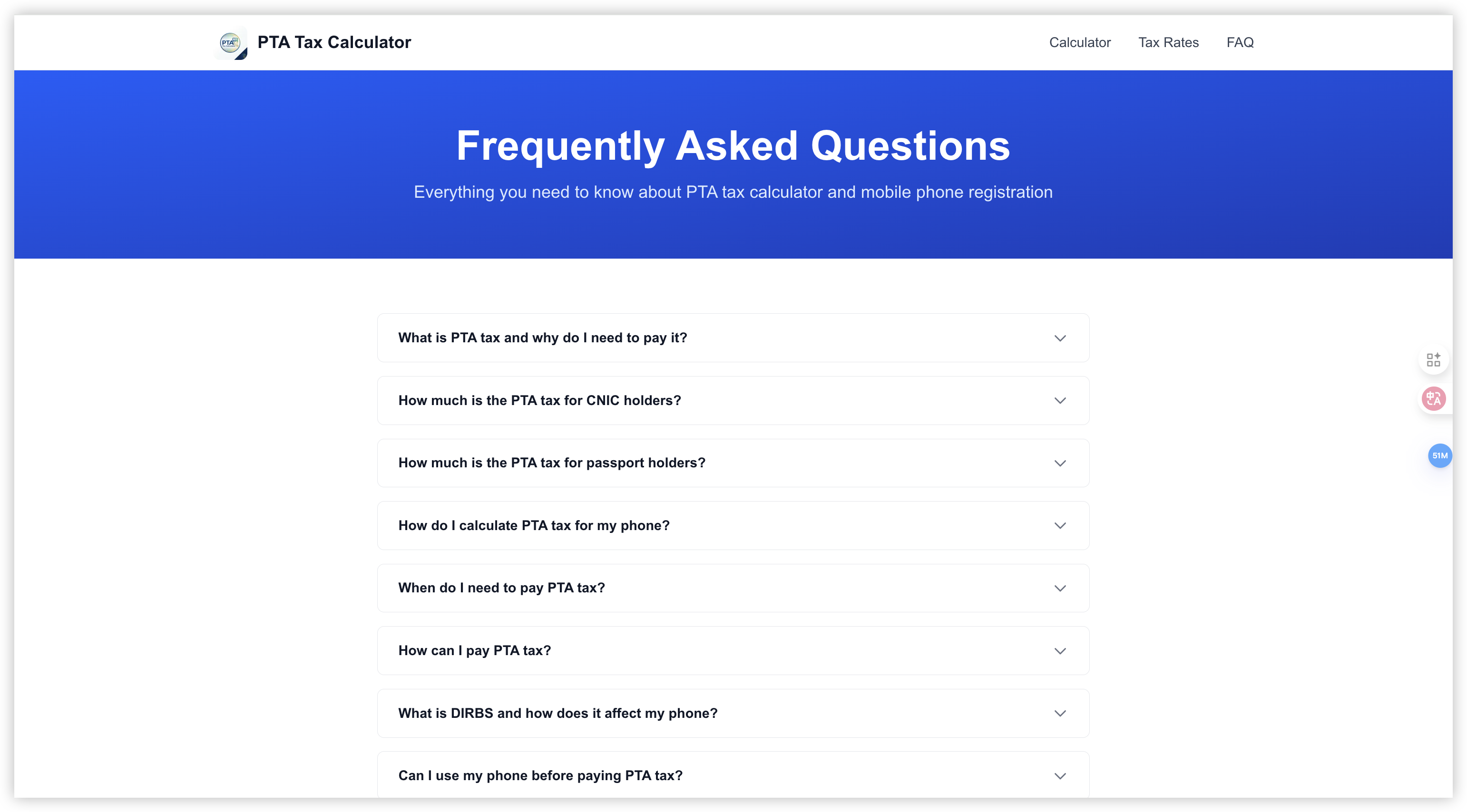 PTA Tax Calculator gallery image
